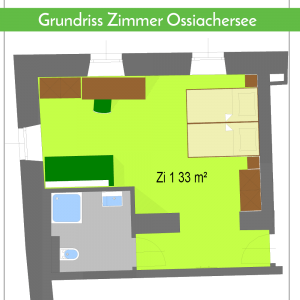 Grundriss Zimmer Ossiachersee Gasthaus Gatternig
